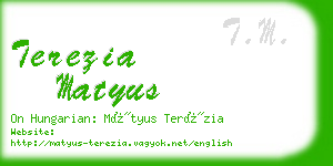 terezia matyus business card